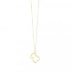 Колье с подвеской Tous Silueta, золото - фото