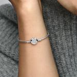 Браслет Pandora Moments Sparkling Crown O Snake Chain, серебро - фото 5