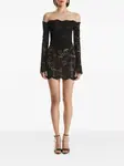 Мини-платье из кружева с открытыми плечами 2310 STUDIO, черный - фото
