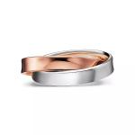 Кольцо Tiffany & Co. Tiffany 1837 Interlocking Circles, розовое золото/серебро - фото 3