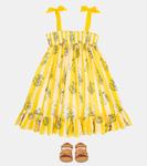 Хлопковое платье alight в полоску Zimmermann Kids, мультиколор - фото 2