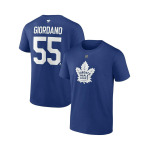 Мужская футболка mark giordano blue с надписью toronto maple leafs authentic stack name & number Fanatics, синий - фото