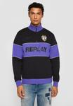 Толстовка Replay TRACKER HALF ZIP, Black/Purple/Black - фото 3