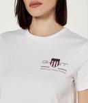 Футболка женская Gant с вышитым логотипом, белый - фото 4