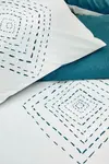 Постельное белье Boho Stitches, белое/петроль, 140x220 см Walra - фото 2