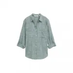 Блузка Tom Tailor With Slub Structure 1035247, зеленый - фото 3