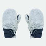Варежки флисовые походные детские Quechua H100, серый/темно-синий - фото 3