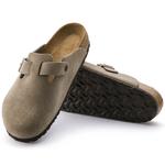Сандалии-клоги Birkenstock Boston Soft Footbed Suede Leather, серо-коричневый - фото 5