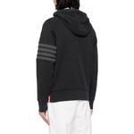 Толстовка на молнии с 4 полосами THOM BROWNE, серая - фото 5