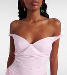 Мини-платье из хлопка Magda Butrym, розовый - фото 4