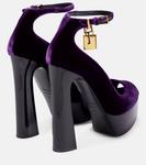бархатные платформенные туфли-лодочки Tom Ford, Purple - фото 3