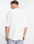 Белая вафельная футболка оверсайз ASOS DESIGN - фото 3