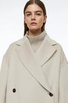 Двубортное пальто из смесовой шерсти H&M, светло-бежевый - фото 3
