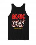 Мужчины acdc highway to hell tank AIRWAVES, черный - фото