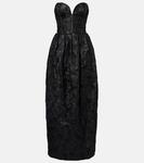 Платье Adeena с цветочным жаккардом Simkhai, Black - фото