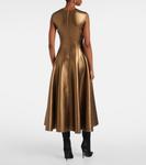 Платье миди из искусственной кожи Norma Kamali, Metallic Bronze - фото 3