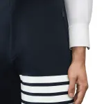 Шорты в полоску zip THOM BROWNE, синий - фото 4