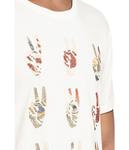Футболка John Varvatos Multi Peace Hand Tee KG4261Z4, белый - фото 4