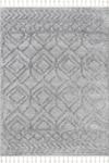 Ковер nuLOOM, 122 x 183 см, Akia Lattice High/Low с кистями, Light Grey - фото 3