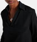 Блуза из шелкового кади с добавлением шелка Dover Max Mara, черный - фото 4