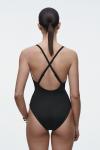 Купальник с перекрещенными бретелями COS, черный - фото 3
