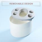 Держатели для зубных щеток Держатели для зубных щеток в ванной комнате Органайзеры для хранения зубных щеток для хранения в ванной комнате Unique Bargains, розовый - фото 2