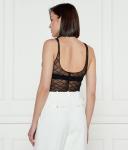 Боди женское Elisabetta Franchi полупрозрачное с узором, черный - фото 4