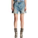 Потертые джинсовые шорты BALMAIN, синий - фото 5