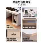 Компьютерный стол Naijia 160 см с тумбой и стулом, теплый белый - фото 2