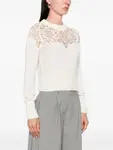 Свитер с кружевом Ermanno Scervino, белый - фото 3