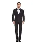 Мужской смокинг с острыми лацканами, 2 предмета Gino Vitale, черный - фото