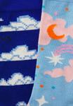 Носки Happy Socks STARRY SKY & PIXELATED CLOUD SOCKS UNISEX 2 PACK, Multi/Blue - фото 2
