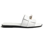 Шлепанцы женские Hermès Giulia, белый - фото 2