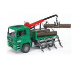 Bruder, MAN с краном и бревнами, 02769 - фото