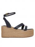 Эспадрильи Ankle Strap Leather Platform FW0FW08497 Tommy Hilfiger, синий - фото