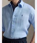 Льняная рубашка Custom fit Polo Ralph Lauren, синий - фото 4