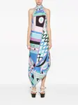 Платье с вырезом халтер и принтом Vivara PUCCI, синий - фото 2