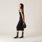 Платье из стрейчевого джерси MIU MIU, черный - фото 3