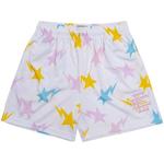 Шорты Eric Emanuel x BAPE EE Basic Short, White/Yellow/Blue/Pink - фото