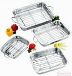 Стальная жаровня Kinghoff с решеткой 35 см 8473, серебро - фото 3