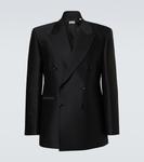 Блейзер из шерсти и шелка Burberry, черный - фото