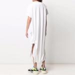 Y-3 Женское белое платье с короткими рукавами - фото 4