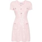 Платье-мини с пайетками Self-portrait, розовый - фото 3