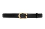 Ремень кожаный Gucci Leather Belts Unisex, черный - фото