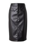 Кожаная юбка VILA Skirt VISAVIN, черный - фото