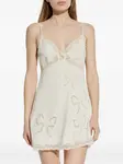 Мини-платье Cori с кружевом и бантом Loveshackfancy, белый - фото 3