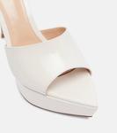 Даша 85 лаковые мюли на платформе Gianvito Rossi, Off White - фото 5