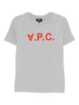 Футболка с логотипом A.P.C., серый - фото