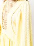 Stella McCartney платье-трапеция с сетчатой вставкой, желтый - фото 5