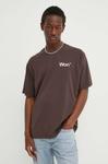 Хлопковая футболка Won Hundred, коричневый - фото